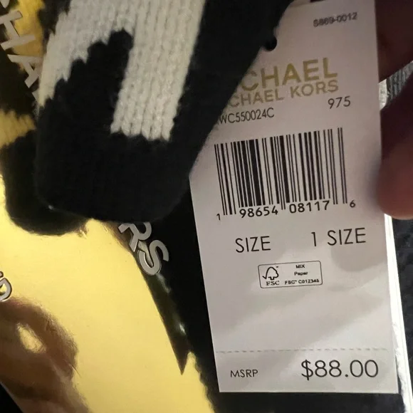 Michael Kors Black Knit Scarf and Headband Set - Picture 4 of 4